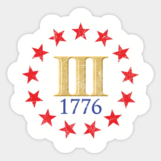 Military 1776 Stressed Version Sticker by DDGraphits